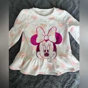 Disney | Minnie Sweatshirt | White and Pink Toddler 4T